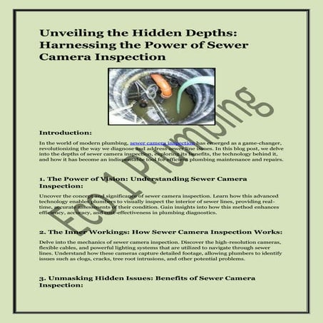 IKSS CCTV Inspection Services v1 | PDF