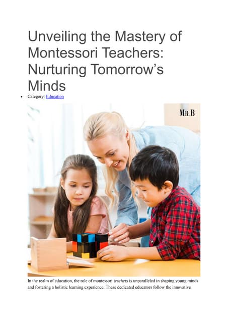 Five Benefits of Montessori Education for Your Child.pptx