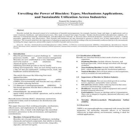 Unveiling the Power of Biocides: Types,Applications & Sustainable ...