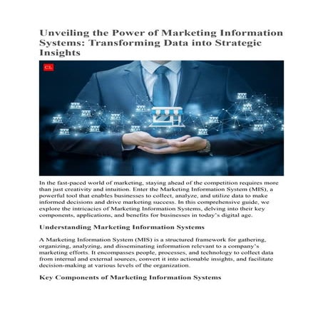 Unveiling the Power of Marketing Information Systems: Transforming Data into ...
