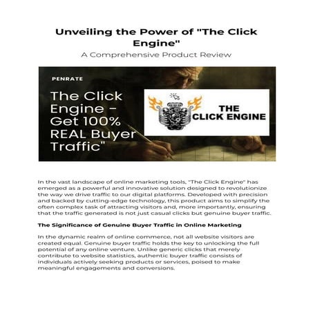 Unveiling the Power of  "The Click Engine"