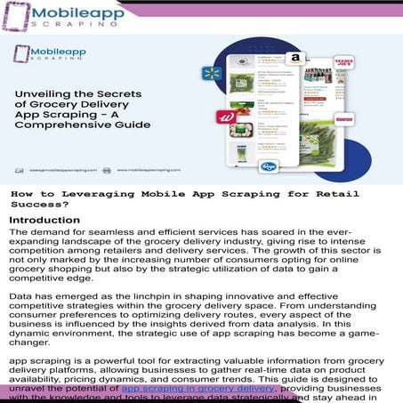 Unveiling the Secrets of Grocery Delivery App Scraping - A Comprehensive Guid...