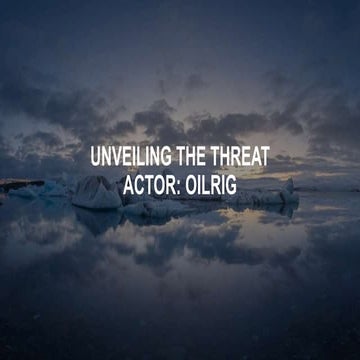 UNVEILING THE THREAT ACTOR FOR CYBERSECURITY ASSIGNMENT.pptx