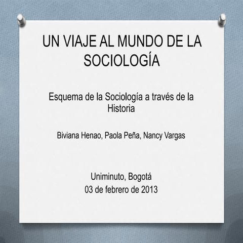 Un viaje al mundo de la sociologia 2