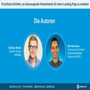 [Webinar] 10 einfache Schritte, um überzeugende Verkaufstexte für deine Landi...