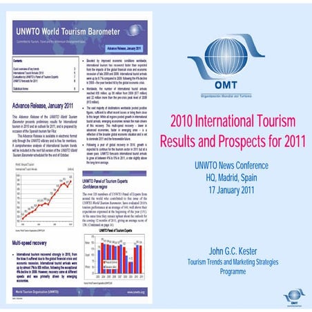 UNWTO Tourism Report 20100