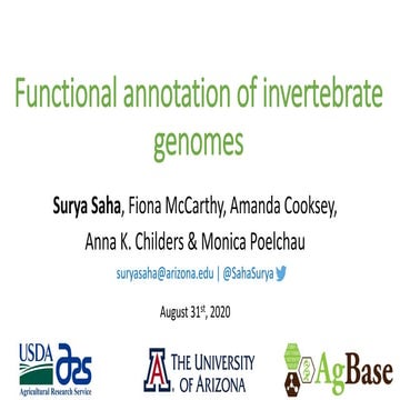 Functional annotation of invertebrate genomes