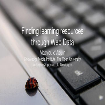 Finding learning resources  through Web Data
