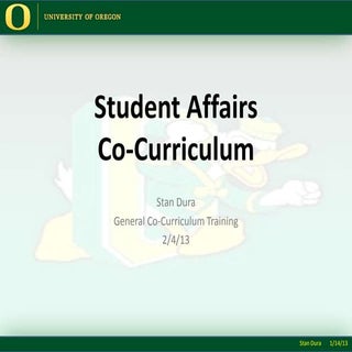 Training on developing a co-curriculum