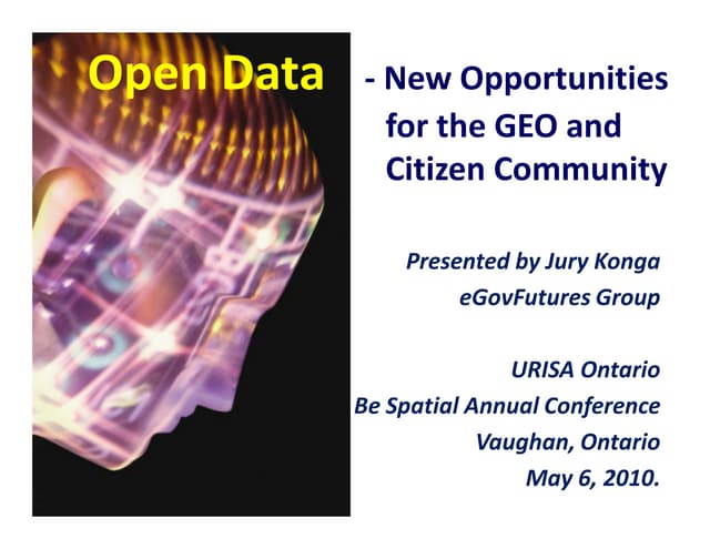 Open Data - Challenges and Opportunities for the GEO and Citizen Community