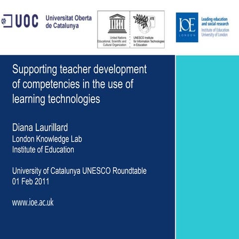 Supporting Teacher Development of Competences in the Use of Learning Technolo...