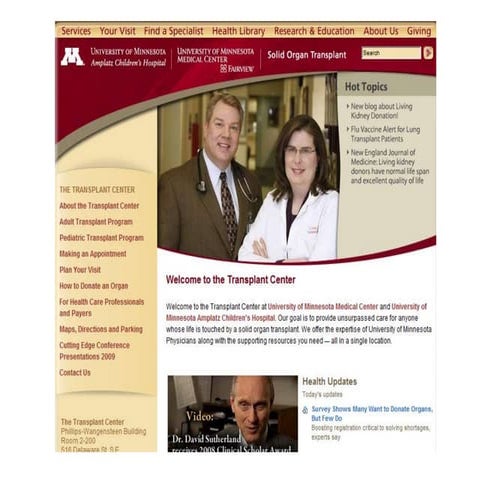Uof Mn Organ Transplant Website