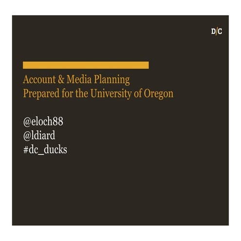Account and Media Planning