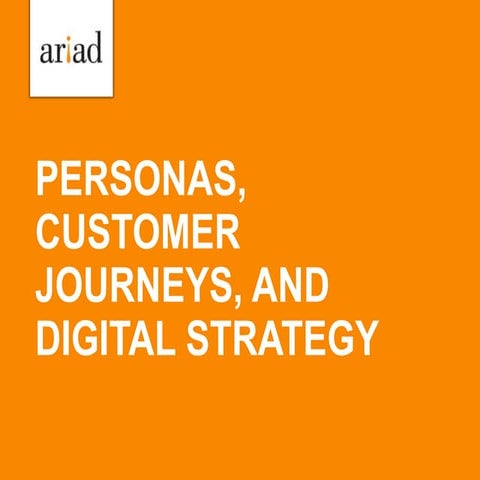 Personas, Customer Journeys, and Digital Strategy