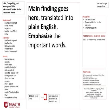 U of u anesth new poster template 19