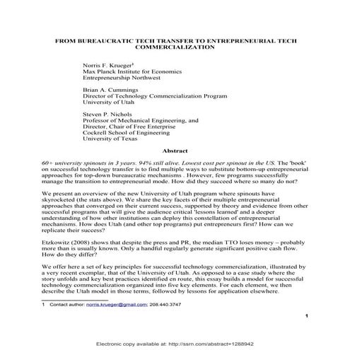 U of Utah tech commercialization study (ssrn version) | PDF