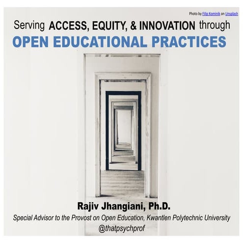 Open Education Summit keynote (U of Windsor, Lambton College) St. Clair College