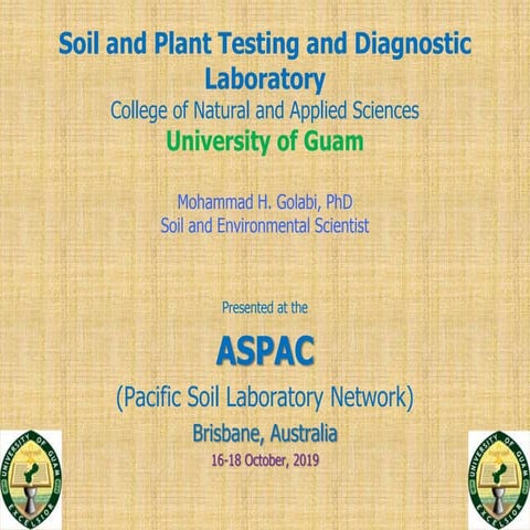 Item 6: Uog soil labs functions aspac brisbane_oct 2019