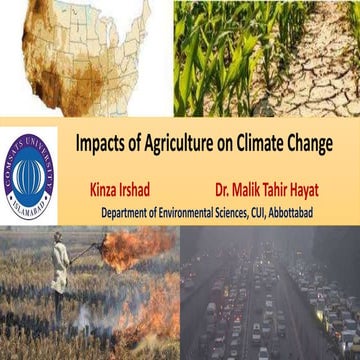 Impact of agriculture on climate change 