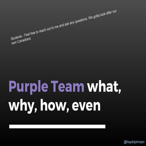 UOIT Purple Team - Student Edition 2017