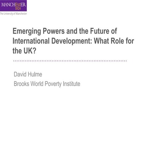 Emerging Powers and the Future of International Development: What Role ...