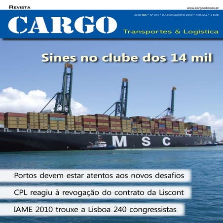 Sines no clube dos 14 mil - Cargo