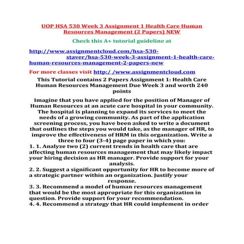 Uop hsa-530-week-3-assignment-1-health-care-human-resources-management ...