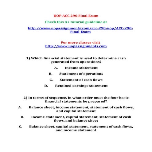 Uop acc 290 final exam