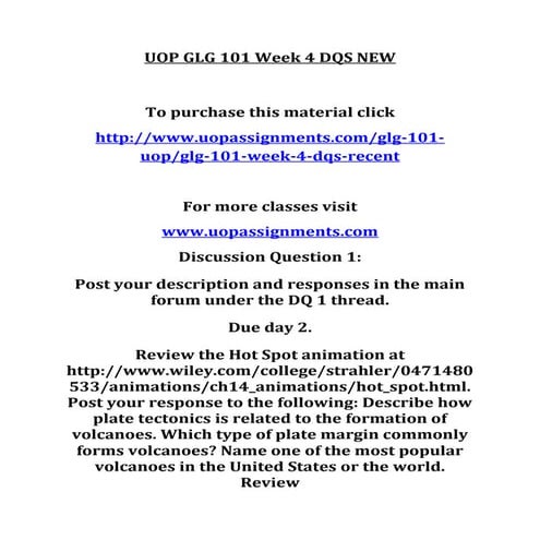 Uop glg 101 week 4 dqs new