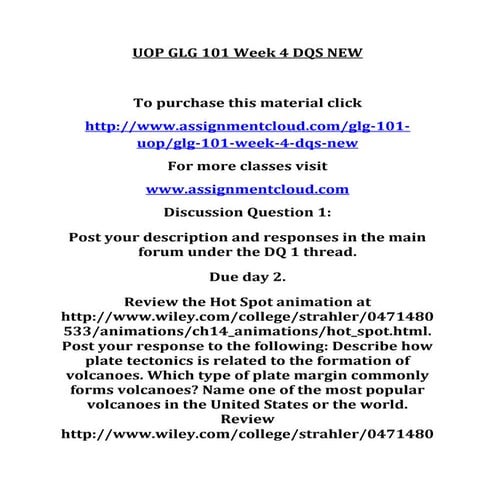 Uop glg 101 week 4 dqs new