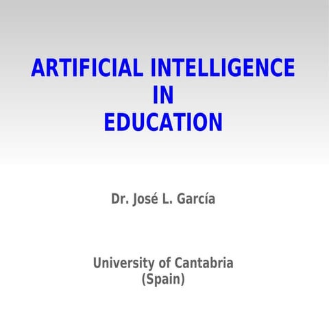 Artificial Intelligence in Education