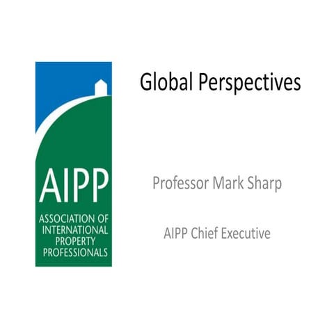 Internationalisation of Developments and Residential Estates - Professor Mark Sharp
