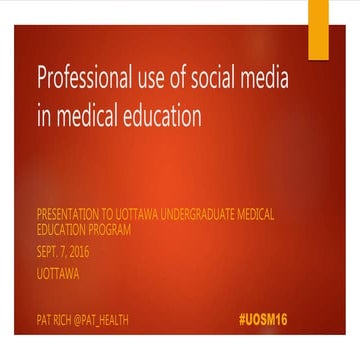 Professional use of social media by medical students - 2016