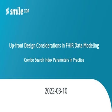 Up-front Design Considerations in FHIR Data Modeling 