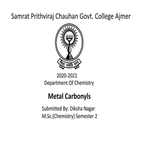 Metal Carbonyls