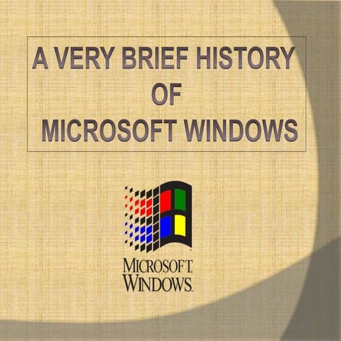 A very brief history of Microsoft Windows