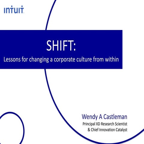 Shift: 5 lessons for changing a corporate culture