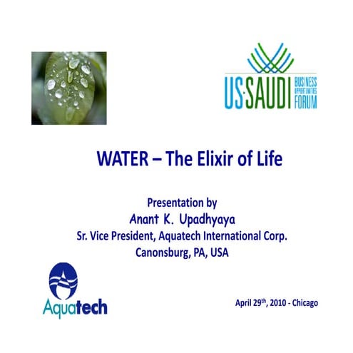 Water - The Elixer of Life