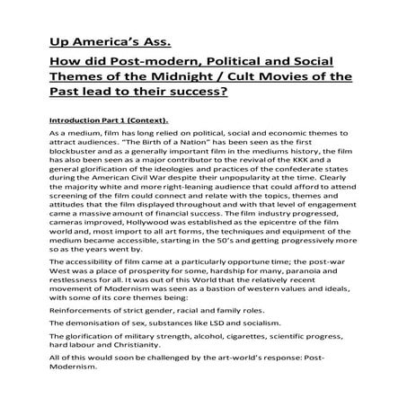 Up America's Ass intro.