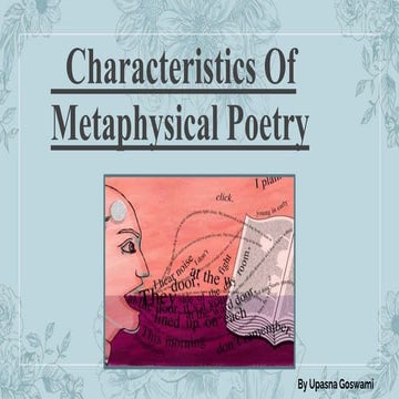 Characteristics of Metaphysical Poetry 101