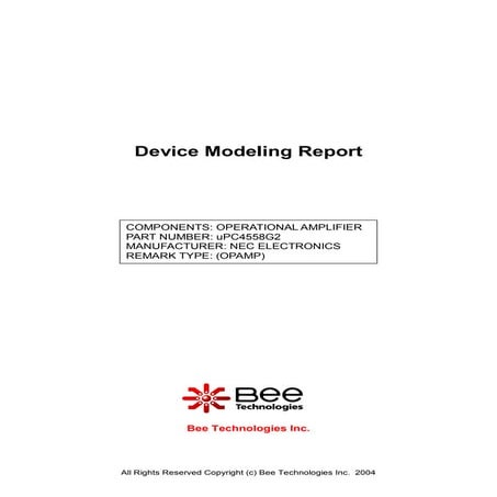 SPICE MODEL of uPC4558G2 in SPICE PARK