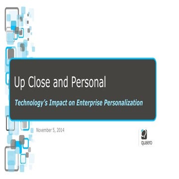 MTech14: Up Close and Personal: Technology's Undeniable Impact on Individuali...