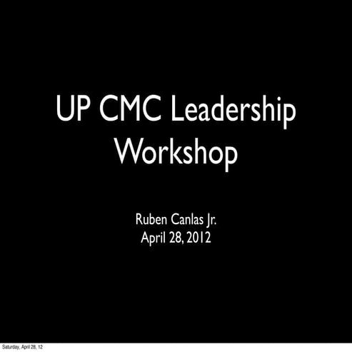 Leadership Workshop for UP CMC Student Leaders