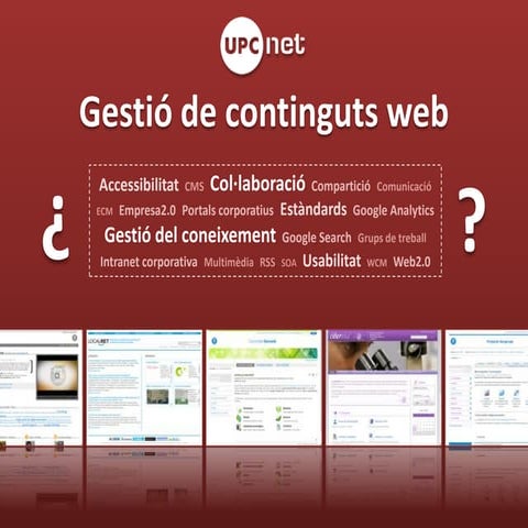 UPCnet: Gestió de continguts web