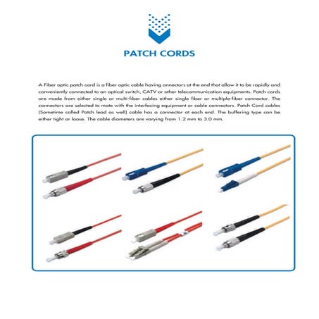 Upcom   product overview 2018-patchcords