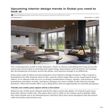 Upcoming interior design trends in Dubai you need to look at.pdf