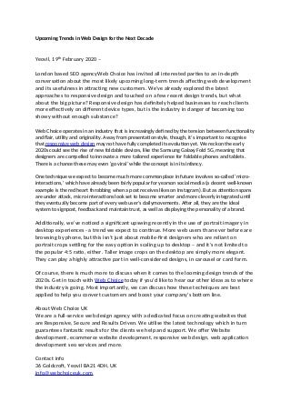 Upcoming trends in web design for the next decade