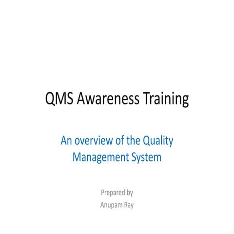 ISO 9001:2015 Awareness Training