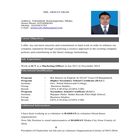Peronal CV | DOC