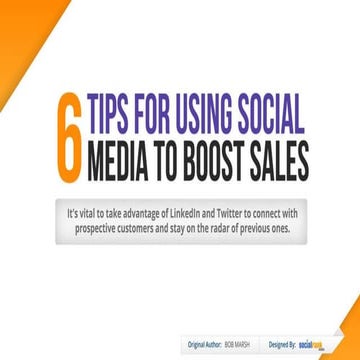 6 Tips For Using Social Media To Boost Sales